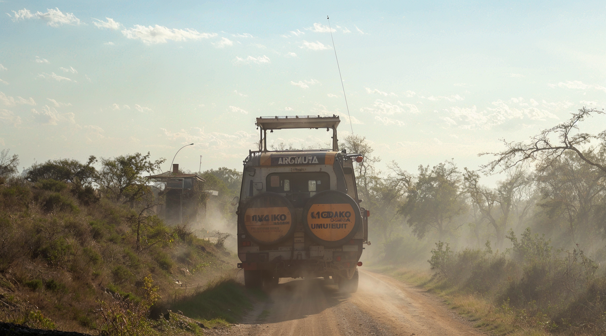 Dust, heat, and the open road. This is where the adventure begins. 🌍 #BigSafariAdventure #Safari #Africa